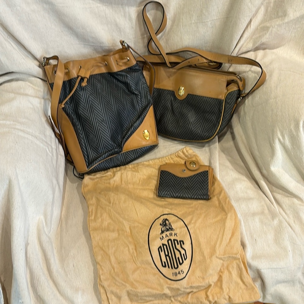 Collection of Vintage Mark Cross Personal Leather Goods